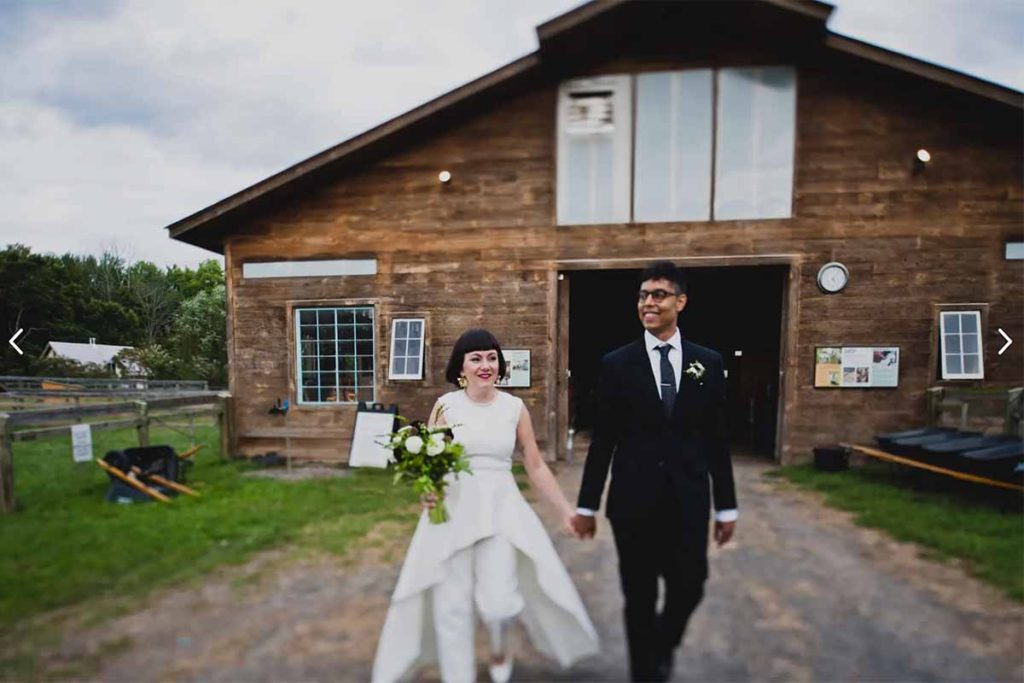 Wedding couple at Woodstock Sanctuary venue